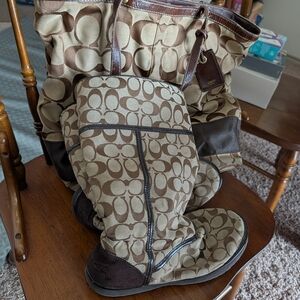 Stylish Brown Patterned Men's Bag